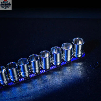 Aluminum Socket Organizer Rails with Locking End Caps - Shopthatapp.ca