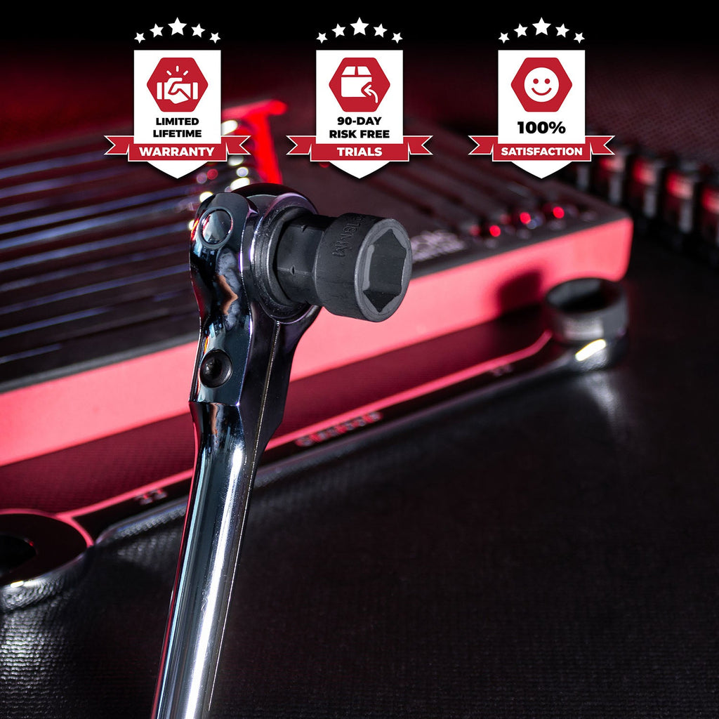 Stubby Impact Socket Sets with Magnetic Socket Inserts