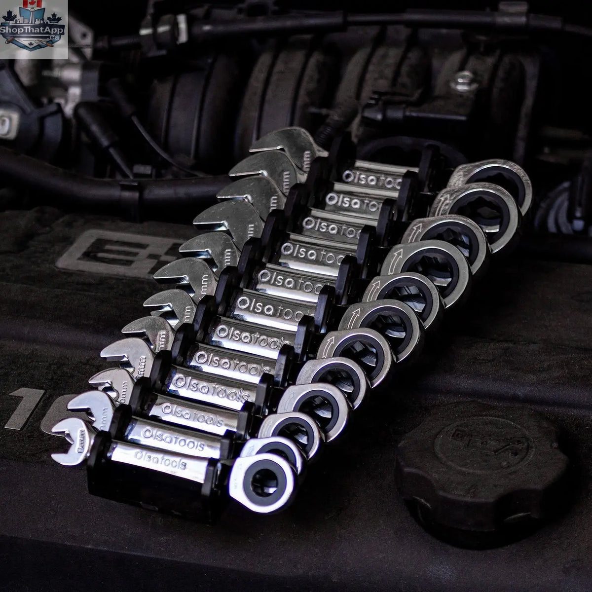 120 Tooth Ratcheting Wrench Set - Stubby Design for Maximum Torque and Accessibility - Shopthatapp.ca