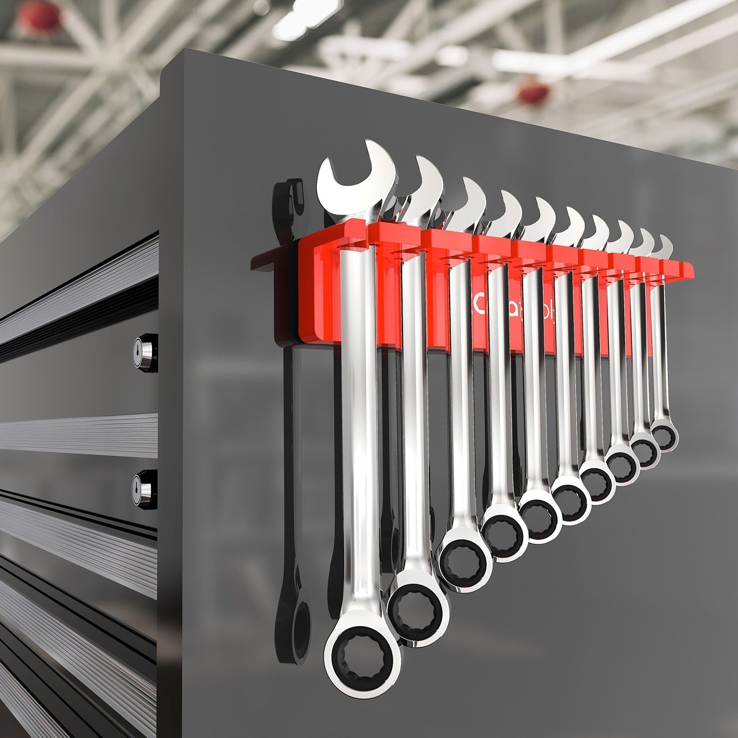 Magnetic Tool Organizer - Durable Magnetic Wrench Holder for Efficient Workspace Management