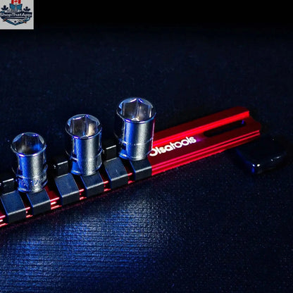 Aluminum Socket Organizer Rails With Rubber End Caps for 10 mm Socket Set - Shopthatapp.ca