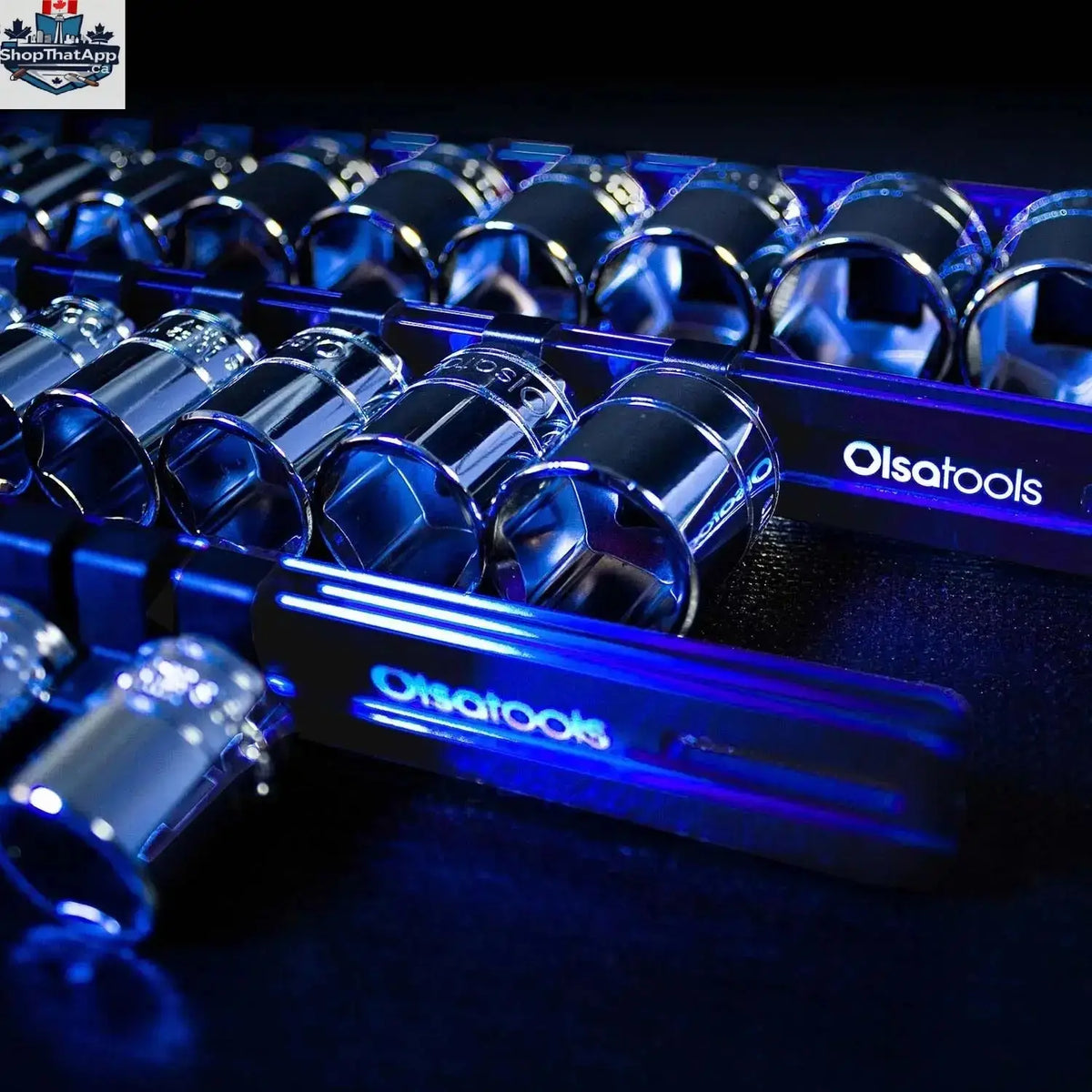 Aluminum Socket Organizer Rails With Rubber End Caps for 10 mm Socket Set - Shopthatapp.ca