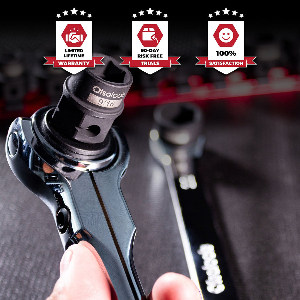 Stubby Impact Socket Sets with Magnetic Socket Inserts