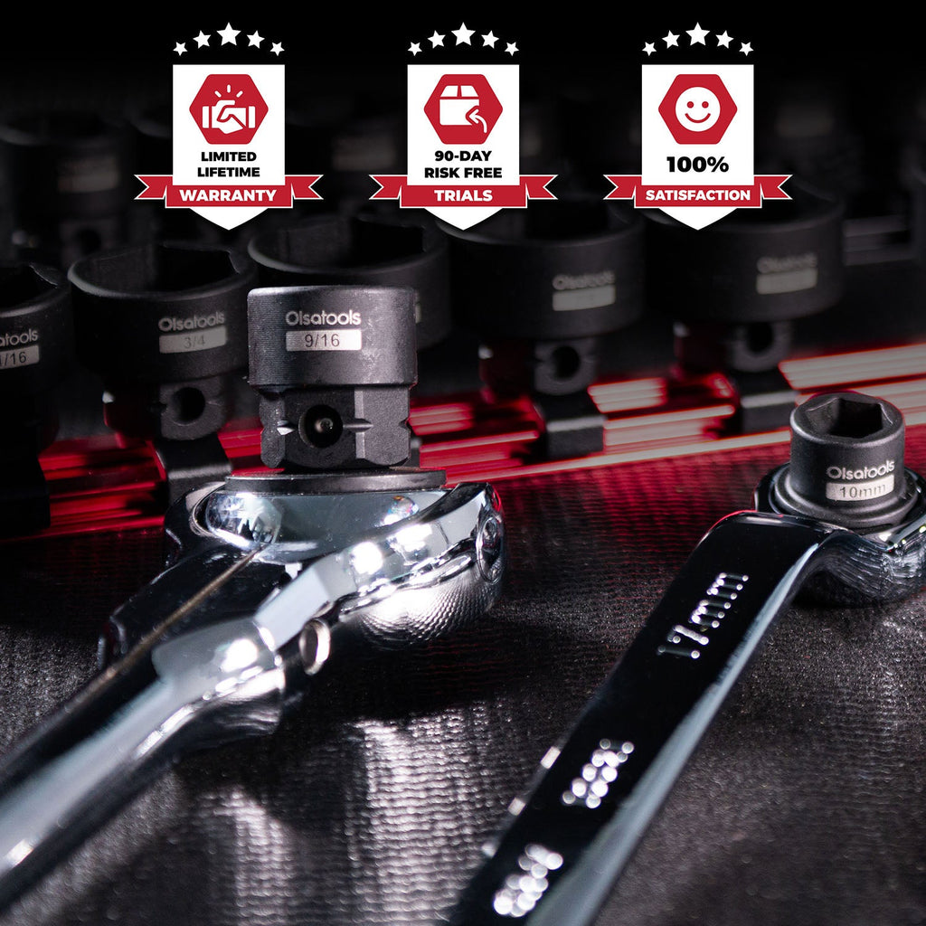 Stubby Impact Socket Sets with Magnetic Socket Inserts