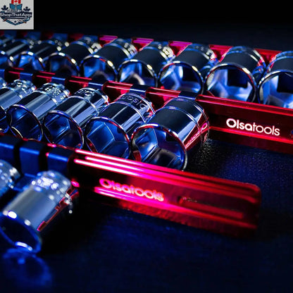 Aluminum Socket Organizer Rails With Rubber End Caps for 10 mm Socket Set - Shopthatapp.ca
