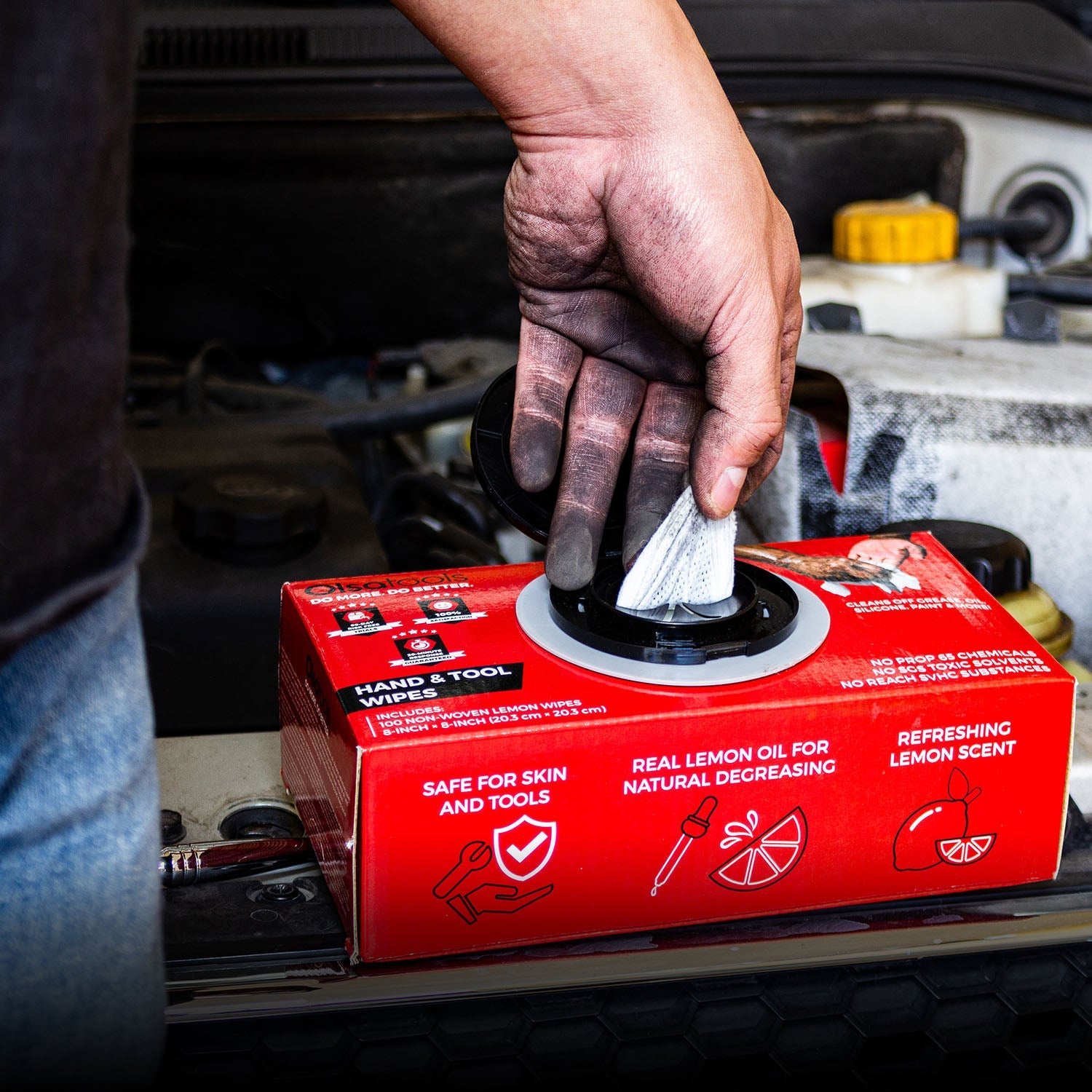 Hand and Tool Cleaning Wipes for Easy and Effective Clean-up