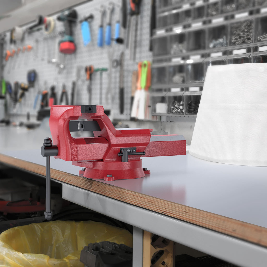 Bench Vises with Swivel Base | 360° Forged Steel Construction