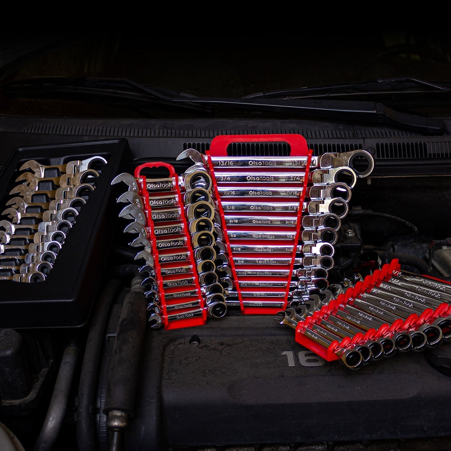 120 Tooth Ratcheting Wrench Set - Stubby Design for Maximum Torque and Accessibility