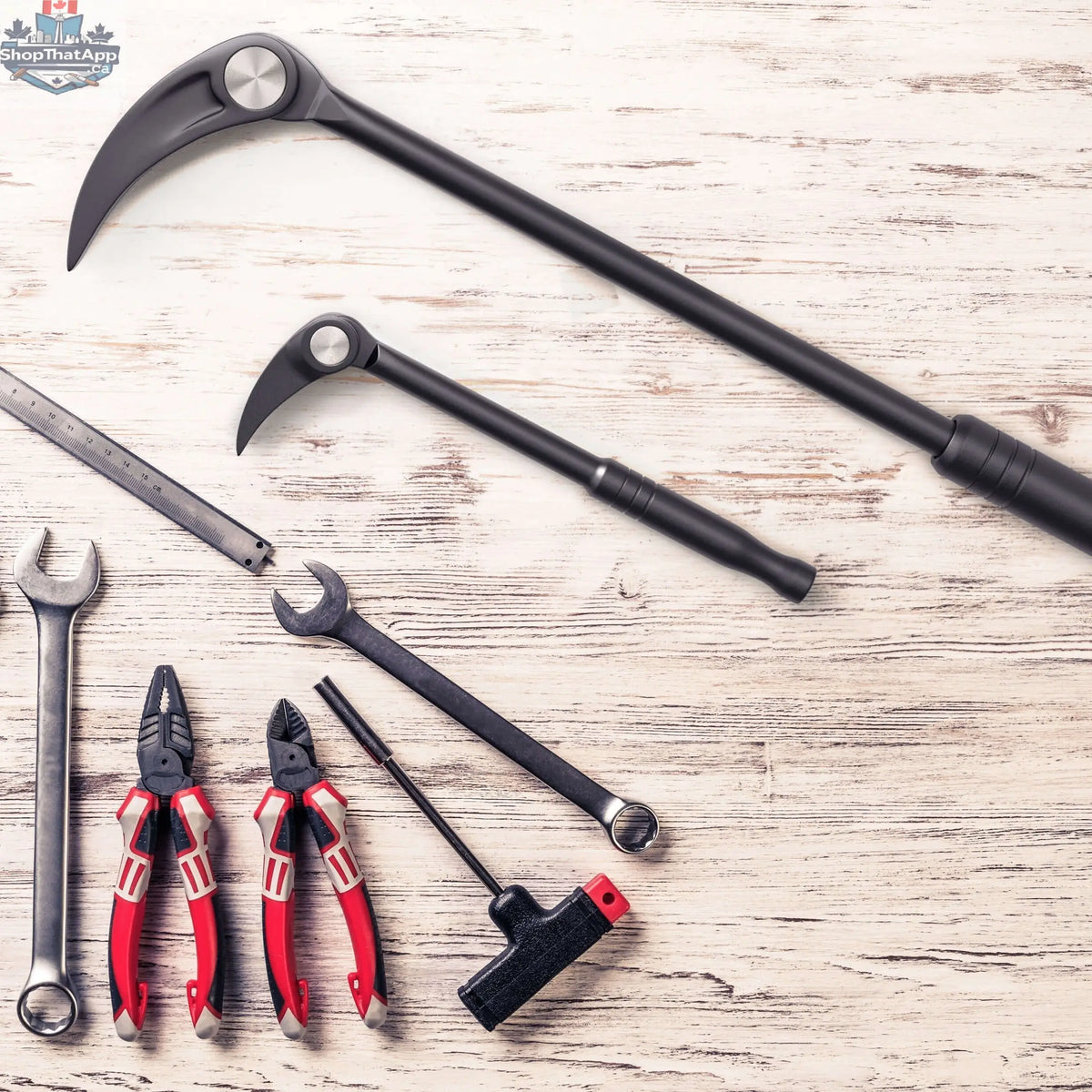 Indexing Pry Bar Set (2pc) | Heavy Duty 10" and 20" Long Pry Bars - Shopthatapp.ca