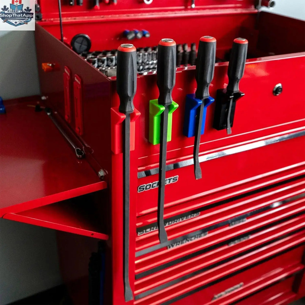 Magnetic Prybar Holders with Stubby Impact Socket Clips - Shopthatapp.ca