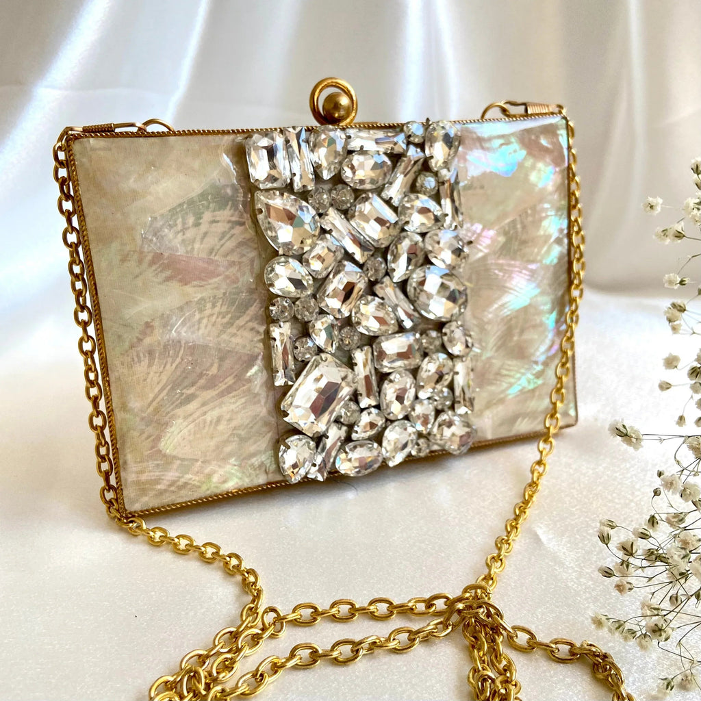 Elevate Your Style with the Elegant Metal Clutch - KRYSTAL