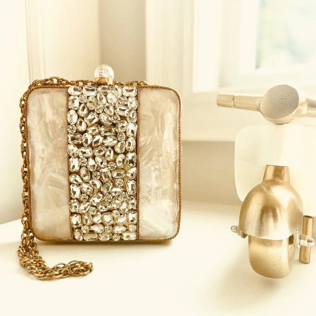 Chic Handcrafted Metal Clutch - Elevate Your Style with Parisian Elegance