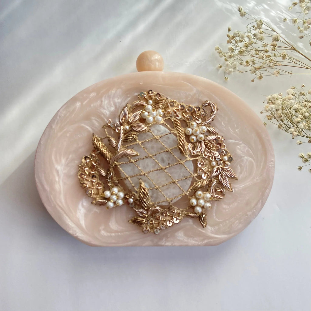 Handcrafted Resin Clutch - Elevate Your Style with Unique Elegance