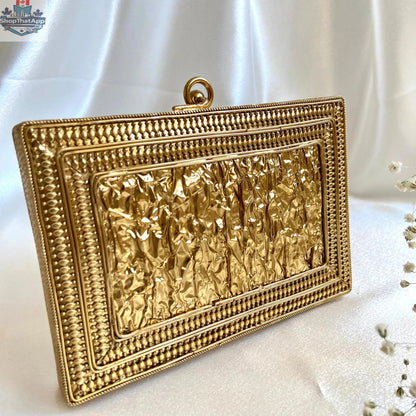 Elevate Your Style with the Elegant Metal Clutch - KRYSTAL - Shopthatapp.ca