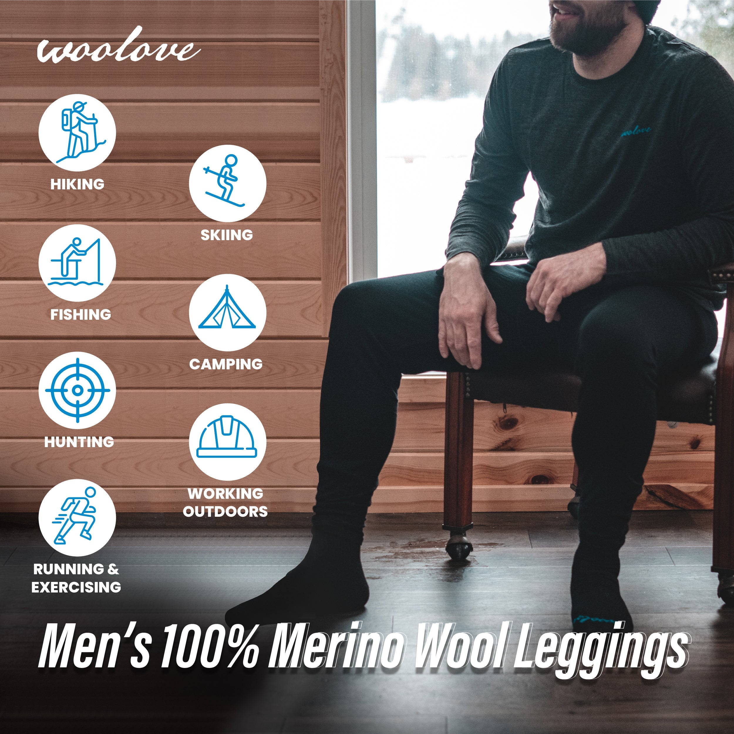 Men's Merino Wool Leggings + Beanie Bundle — Midweight