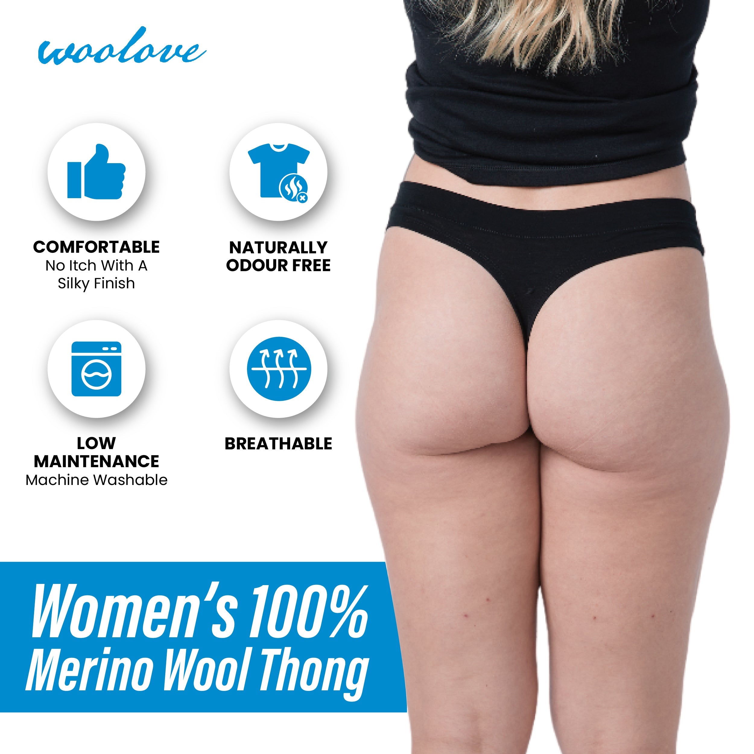 Women's Merino Wool Thong