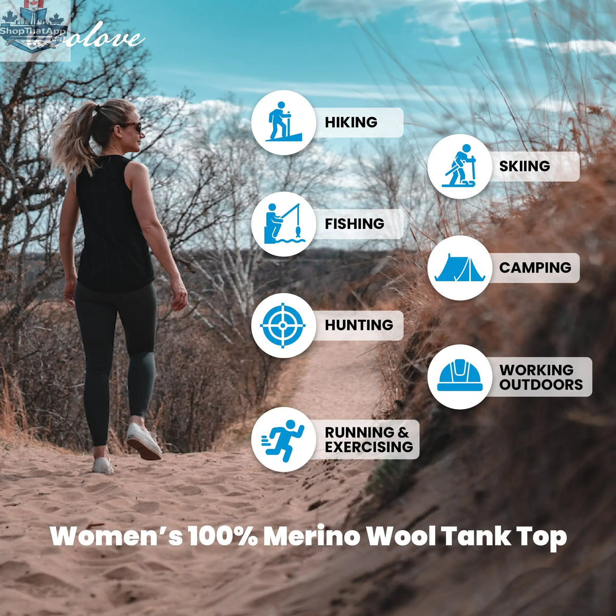 Women's Merino Wool Tank Top - Shopthatapp.ca