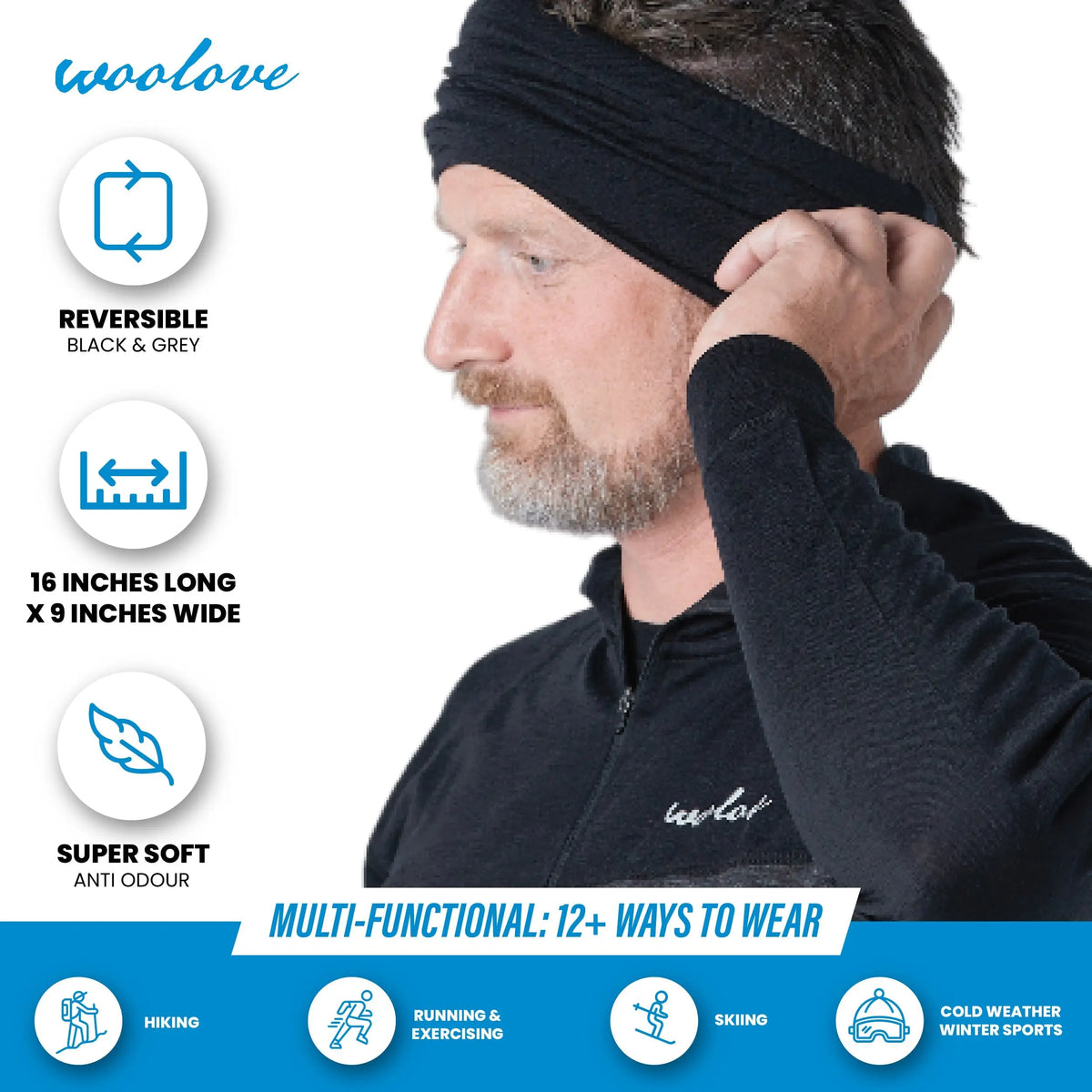 Merino Wool Neck Gaiter — Reversible, Unisex - Shopthatapp.ca