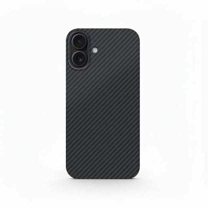 Real Aramid fiber iPhone 16 case by Carbon Loom, lightweight and ultra-protective with a sleek, durable design.