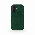Green Alcantara Case For iPhone 16 - Www.Shopthatapp.ca