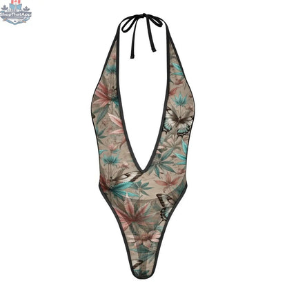 JANE DOPE Fly Sexy AF Deep-V thong featuring a butterfly design and minimal coverage, vibrant and stylish lingerie for bold fashion statements.