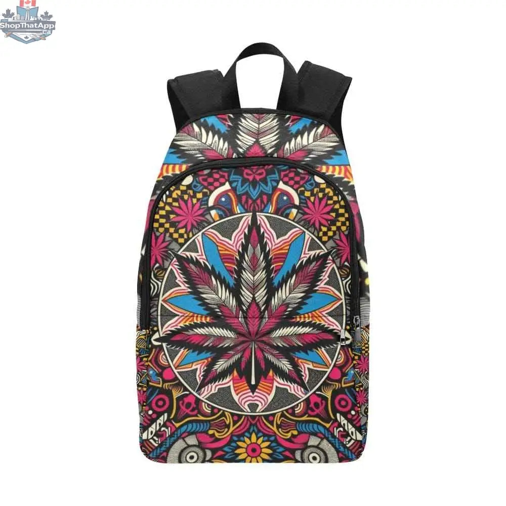 Batik Bliss Stash Pack casual backpack for adults by JANE DOPE, featuring colorful batik design and adjustable straps.