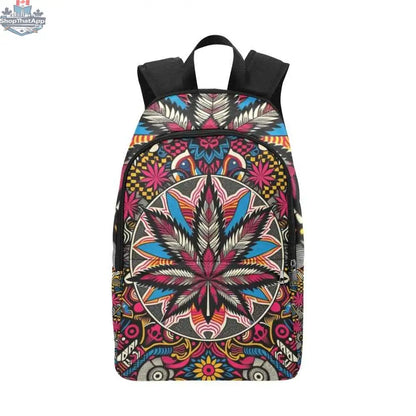 Batik Bliss Stash Pack casual backpack for adults by JANE DOPE, featuring colorful batik design and adjustable straps.
