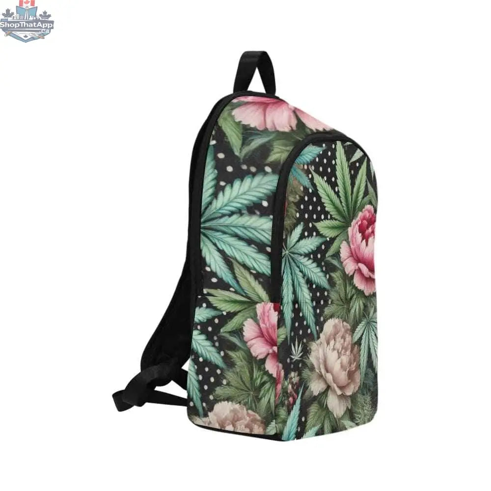 Jane Dope Pot & Peony casual backpack for adults with floral design, featuring adjustable straps and spacious interior.