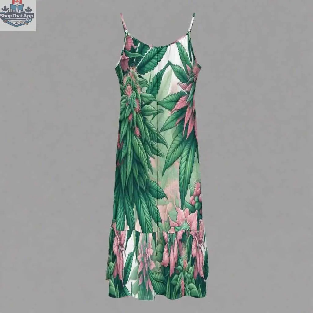 Pink Diesel hemp tote bag paired with a pink summer dress, featuring eco-friendly hemp rope handles and a casual, stylish look.