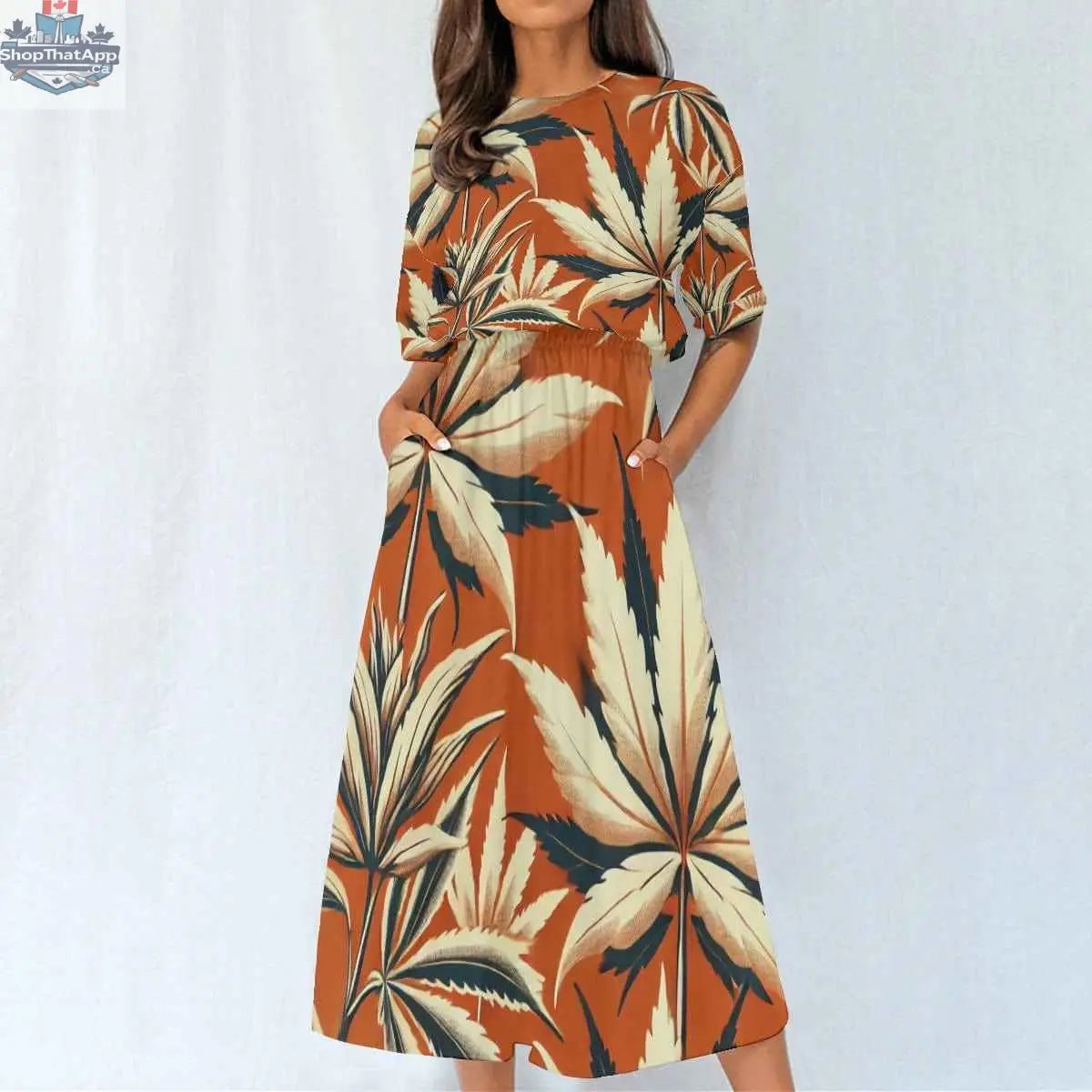 Jane Dope Cali Midi Pocket Dress, stylish casual dress with pockets, in a comfortable, relaxed fit, perfect for summer wear.
