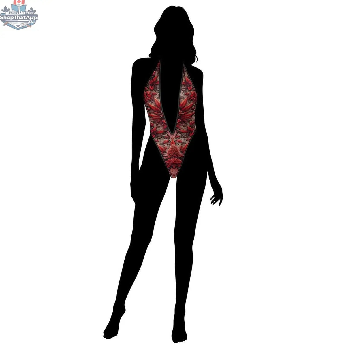 JANE DOPE Buds & Lace V Thong lingerie featuring delicate lace and floral design, shown on a model.