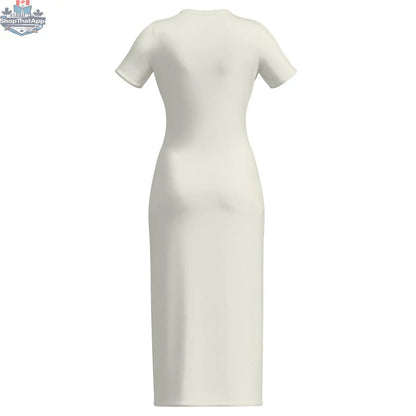 JANE DOPE Flora bodycon maxi dress featuring a deep-V neckline and thong design, form-fitting, elegant evening wear.