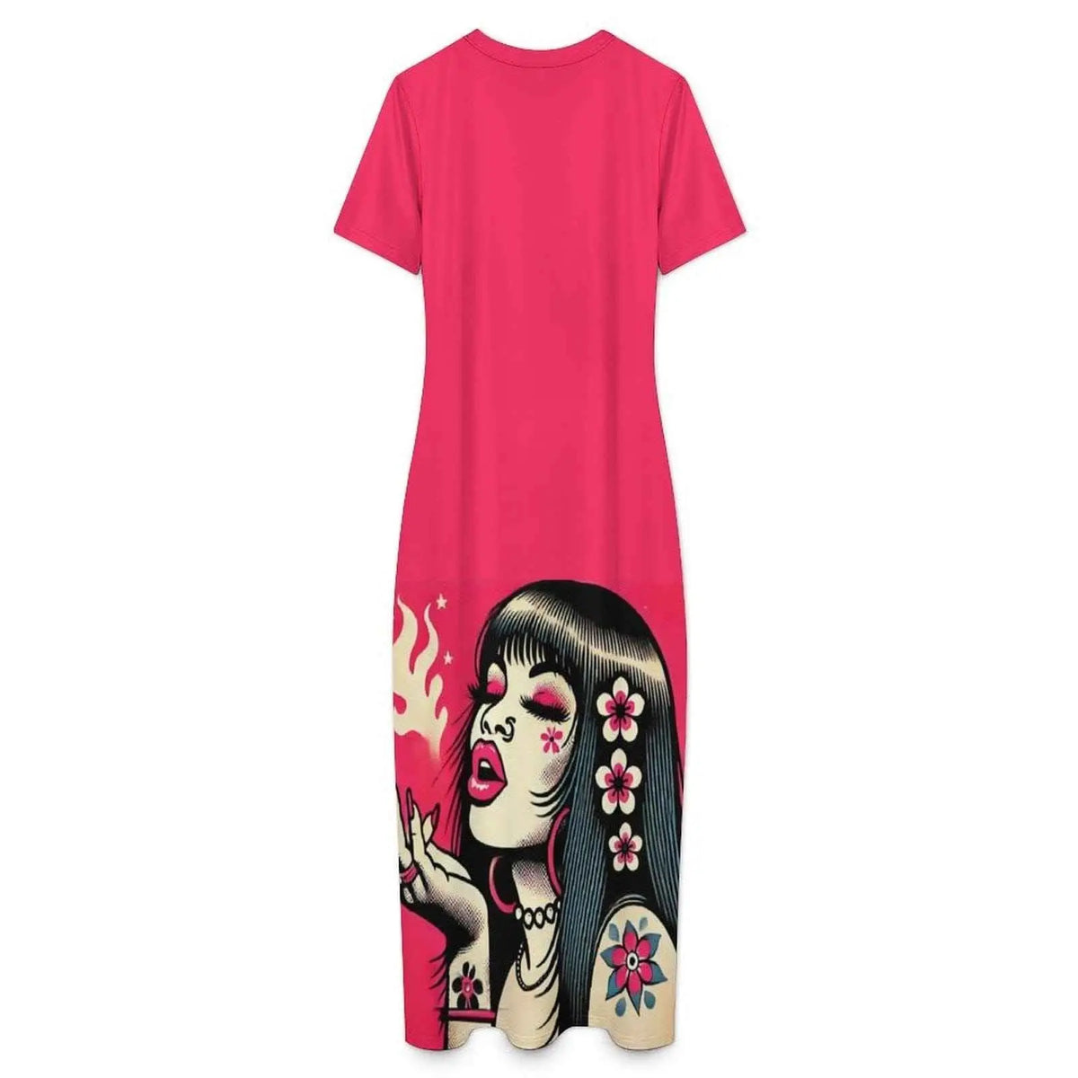 Pink Diesel midi dress by JANE DOPE, stylish bodycon fit perfect for any occasion, shown in the image.