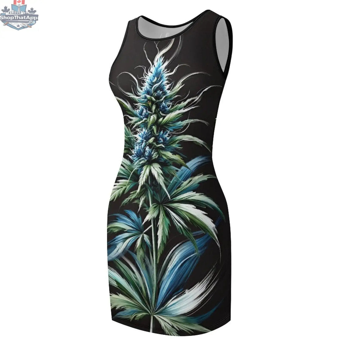 Blue Dream sleeveless mini tank dress by JANE DOPE, featuring a stylish, casual design in vibrant blue fabric.