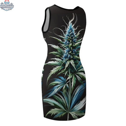 Blue Dream sleeveless mini tank dress by JANE DOPE, featuring a casual, stylish design with a fitted silhouette and vibrant blue color.
