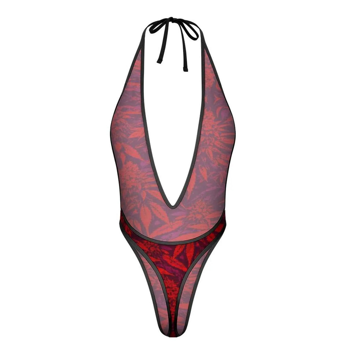 Electric lettuce deep-V thong bodysuit by JANE DOPE, featuring a sexy deep V neckline and sleek, fitted design.