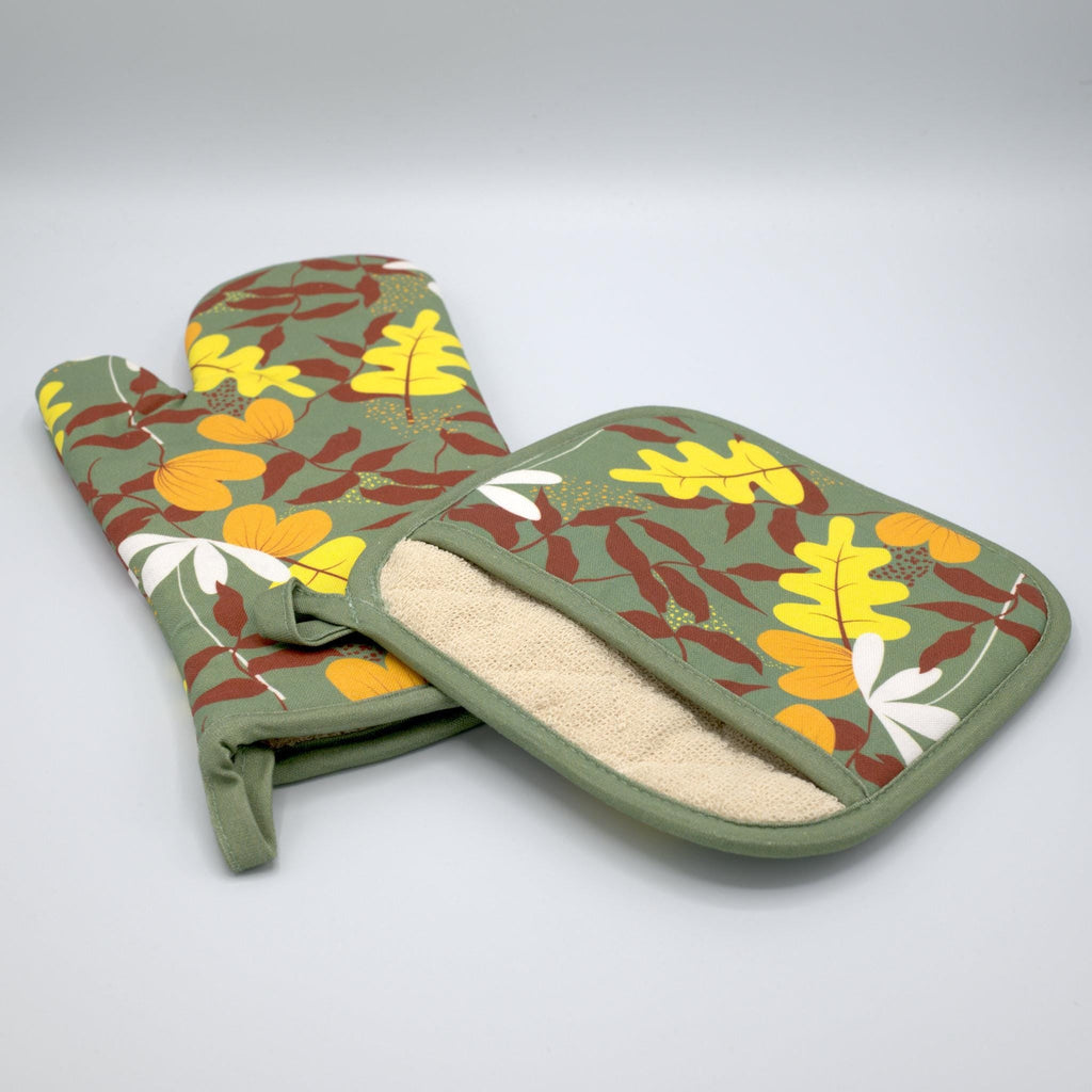 Just Leaves-Oven Mitt and Pot Holder - Shopthatapp.ca