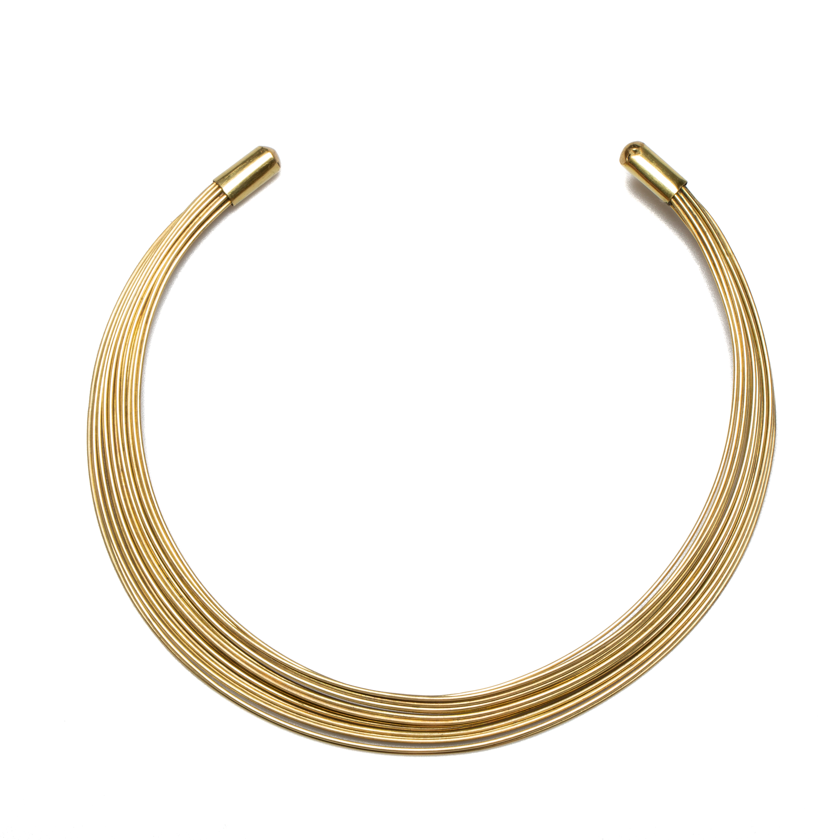 Multi Strand Gold Metal Collar Necklace for Stylish Elegance - Shopthatapp.ca