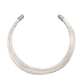 Multi Strand Wire Metal Collar Necklace - Silver Colour - Shopthatapp.ca
