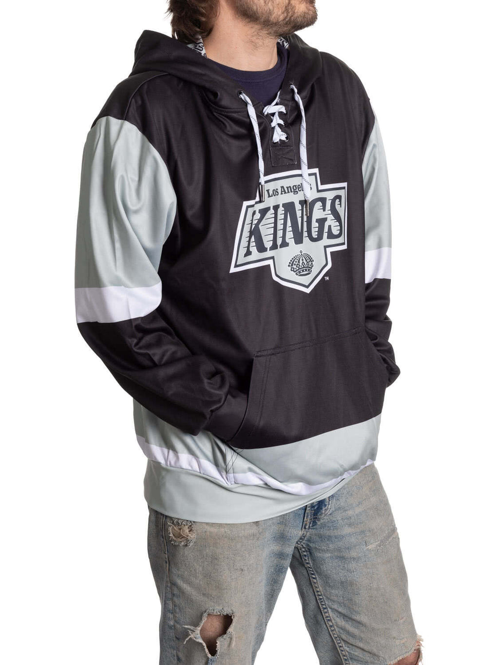 Los Angeles Kings Hockey Lace Hoodie - Shopthatapp.ca