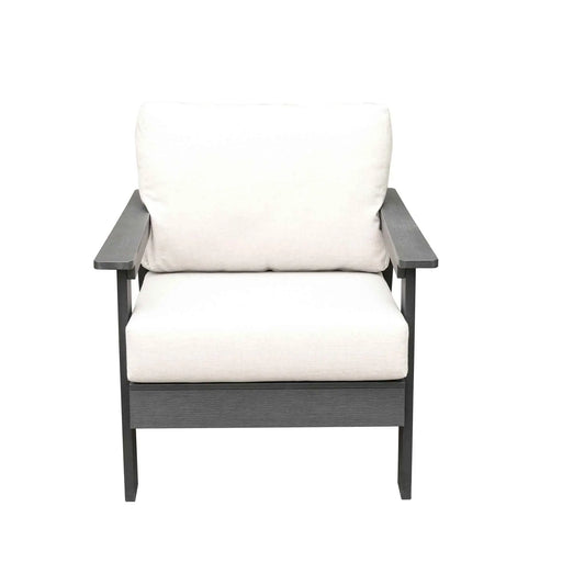 Krikacy hazelnut outdoor club chair with Sunbrella® cushions, featuring a stylish design and comfortable seating for outdoor spaces.