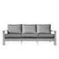 Krikacy Hickory outdoor sofa with white marine-grade polymer frame and Sunbrella® cushions for comfortable outdoor seating.