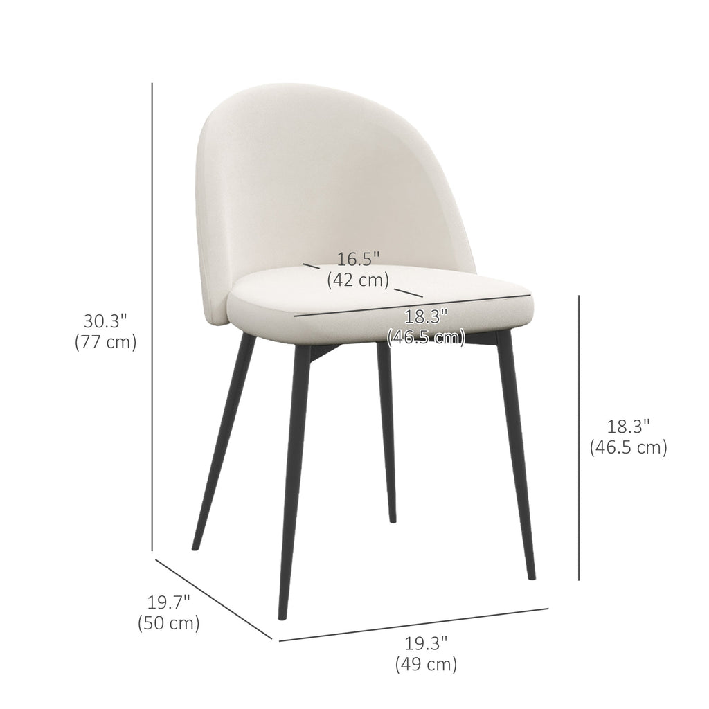Dylan Set of 2 Mid-Back Dining Chairs-Cream White - Shopthatapp.ca