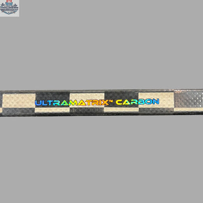 LabSports Pro All Black V2 hockey stick featuring ultramatrix carbon construction for intermediate performance.