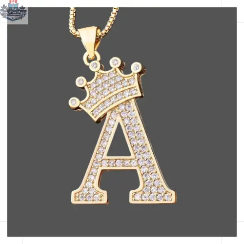 Letter Pendant with Chain - Gold - Shopthatapp.ca
