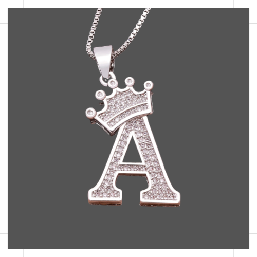 Elegant Silver Letter Pendant with Chain - Personalize Your Style