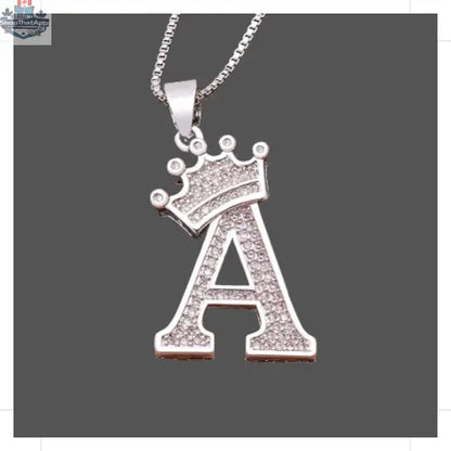 Elegant Silver Letter Pendant with Chain - Personalize Your Style - Shopthatapp.ca
