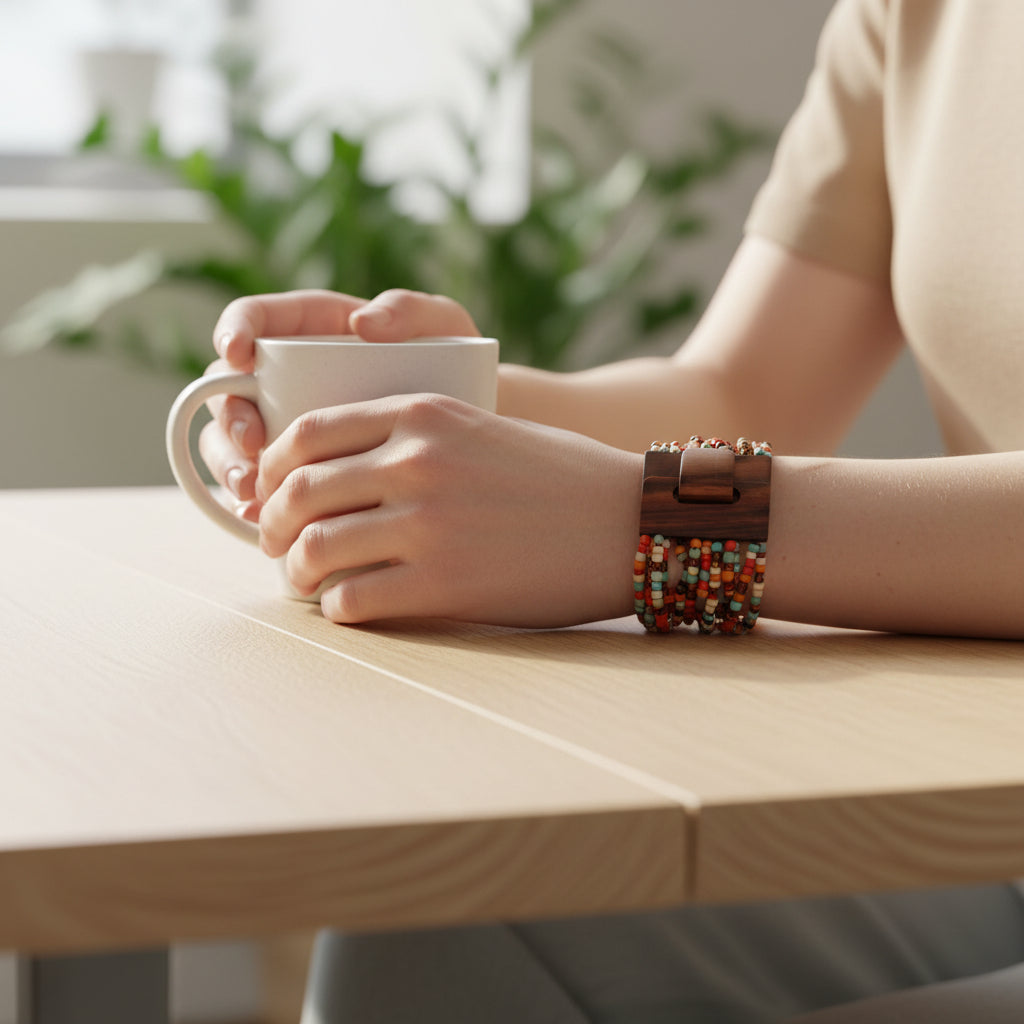 Multi Strand Wooden Clasp Bracelet – Handmade Elegance for Every Occasion - Shopthatapp.ca