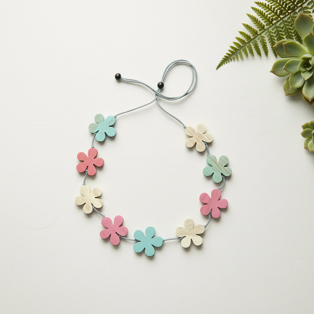 Wooden Flower Necklace - Shopthatapp.ca
