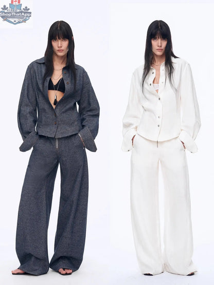 Berlin Afternoon Tea Waist Shirt - Refreshing Breathable Twill Linen Deconstructed Silhouette Old Money Style Top - Shopthatapp.ca